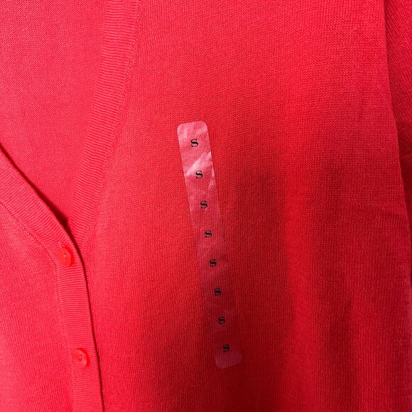 LOFT Short Sleeve Orange Sweater Size S - Picture 3 of 10